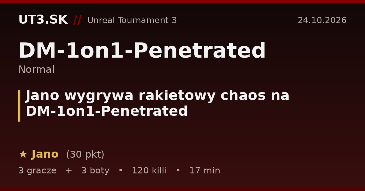 Jano wygrywa rakietowy chaos na DM-1on1-Penetrated