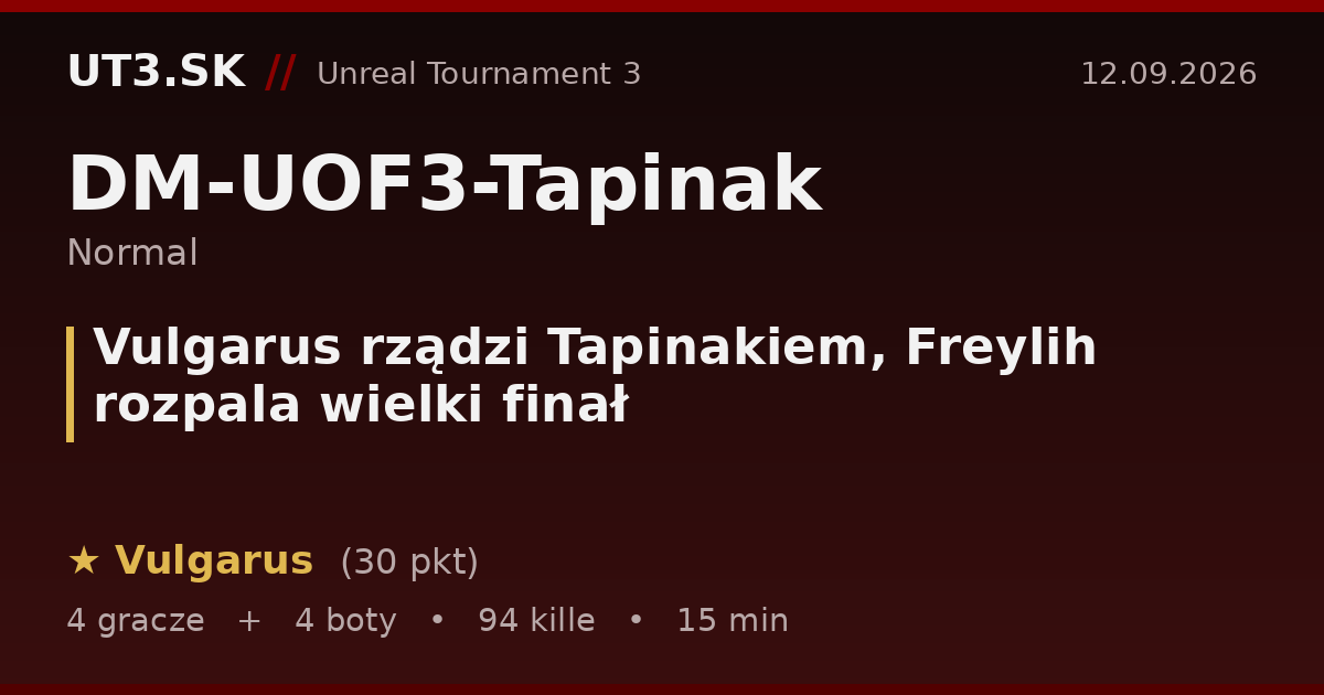 Vulgarus rządzi Tapinakiem, Freylih rozpala wielki finał