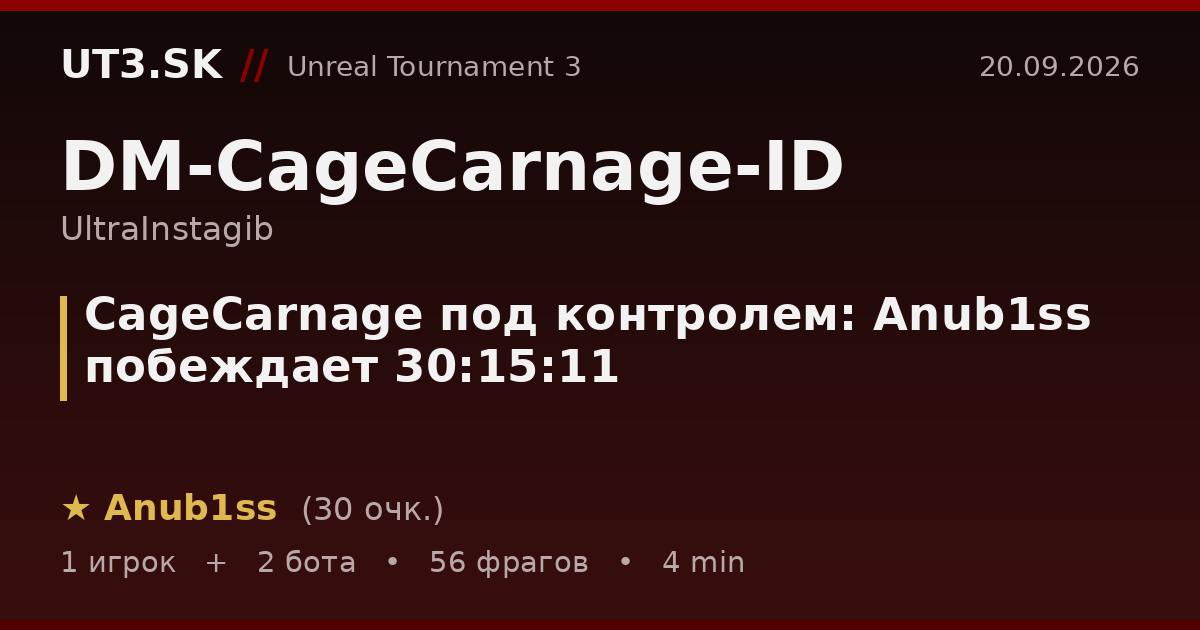 CageCarnage под контролем: Anub1ss побеждает 30:15:11