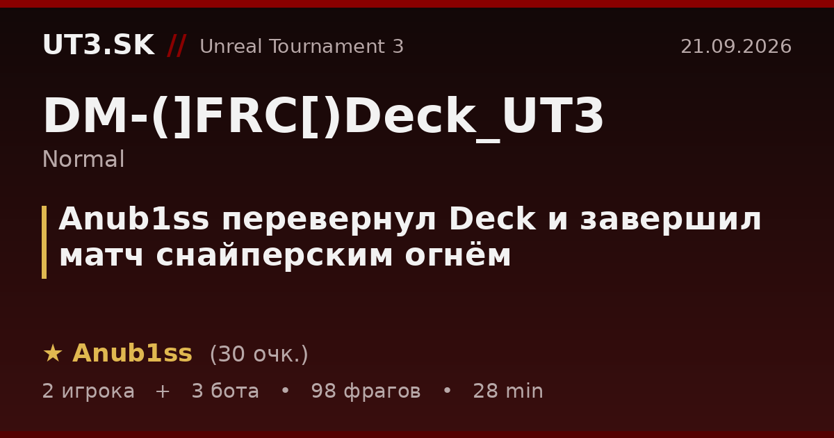 Anub1ss перевернул Deck и завершил матч снайперским огнём
