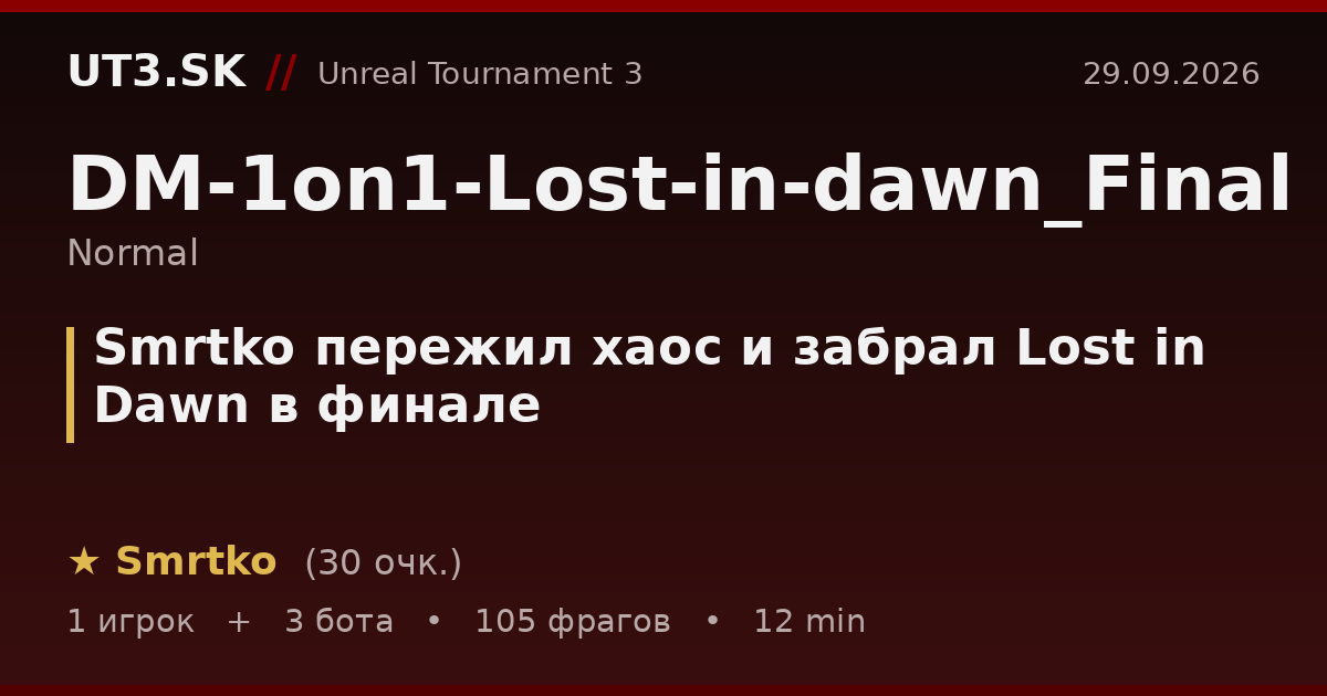 Smrtko пережил хаос и забрал Lost in Dawn в финале