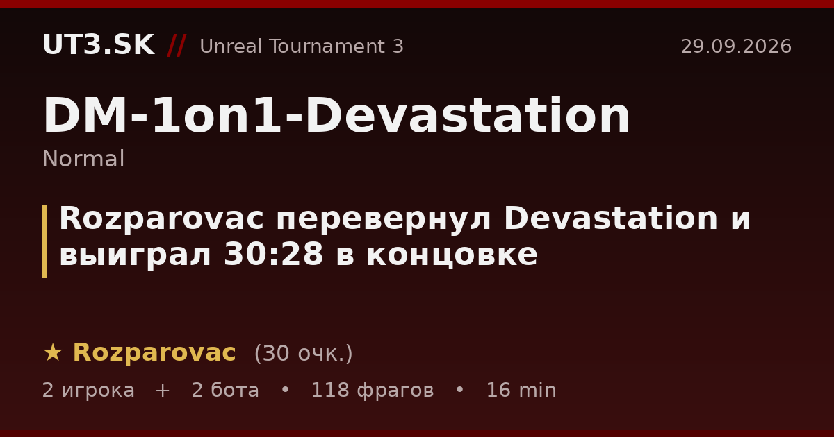 Rozparovac перевернул Devastation и выиграл 30:28 в концовке