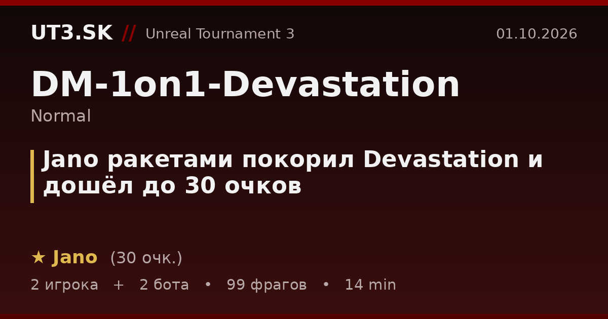 Jano ракетами покорил Devastation и дошёл до 30 очков