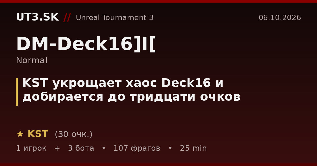 KST укрощает хаос Deck16 и добирается до тридцати очков