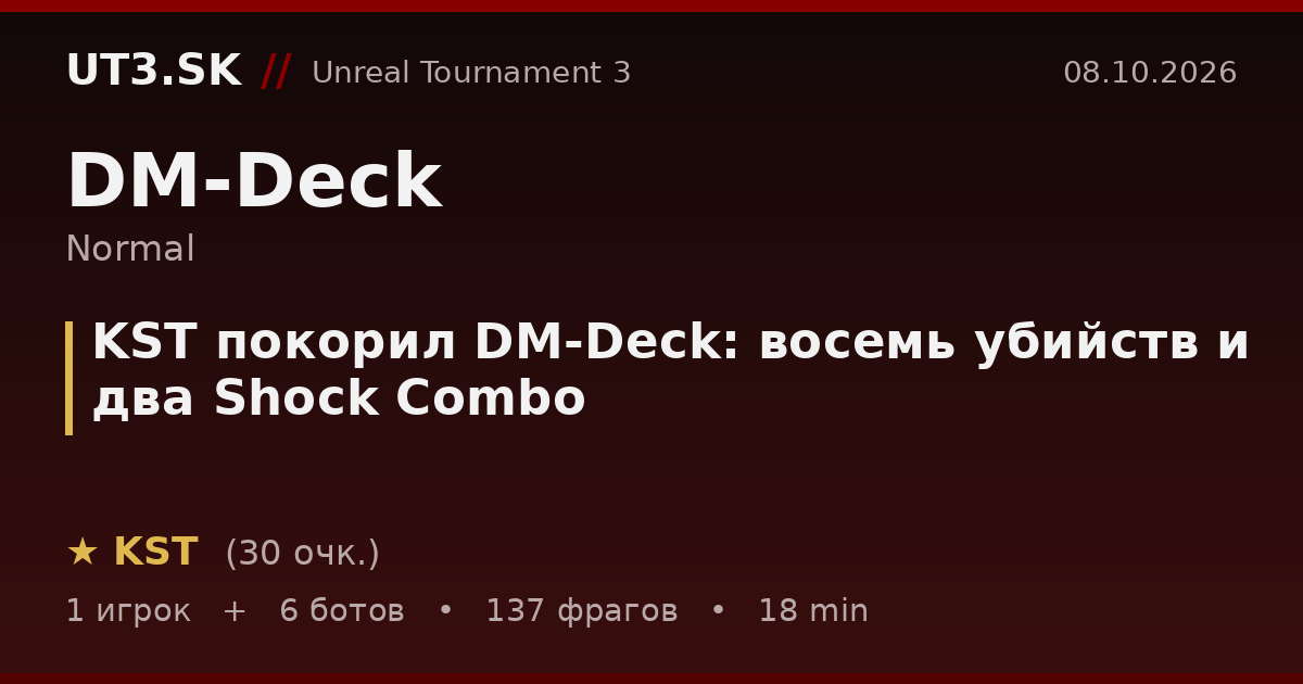 KST покорил DM-Deck: восемь убийств и два Shock Combo