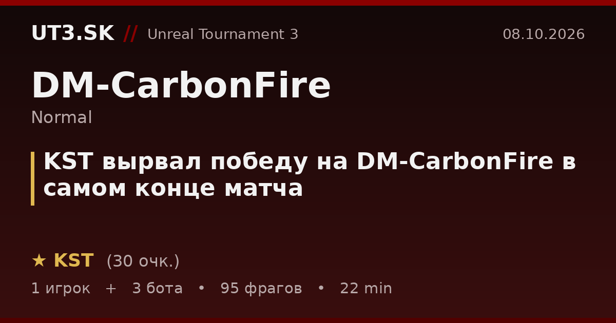 KST вырвал победу на DM-CarbonFire в самом конце матча