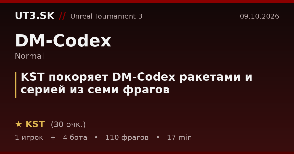 KST покоряет DM-Codex ракетами и серией из семи фрагов