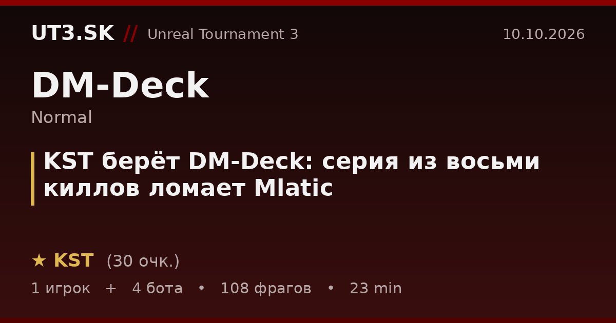 KST берёт DM-Deck: серия из восьми киллов ломает Mlatic