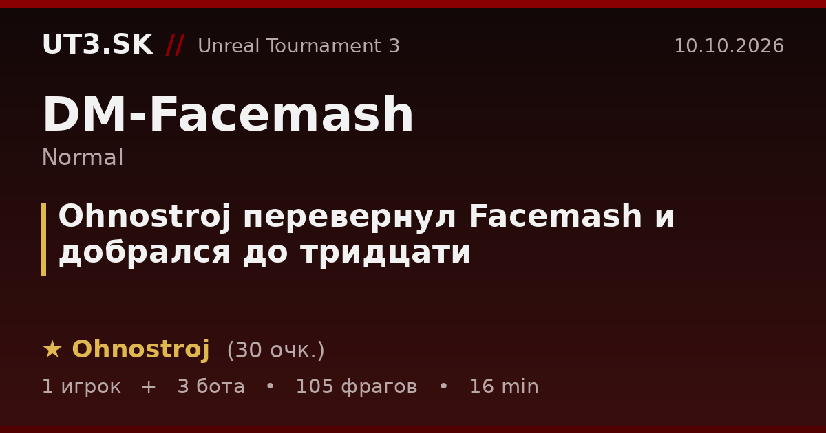 Ohnostroj перевернул Facemash и добрался до тридцати