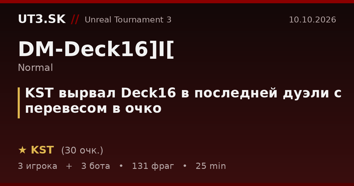 KST вырвал Deck16 в последней дуэли с перевесом в очко