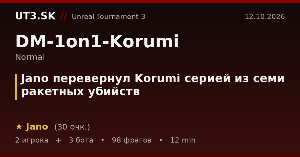 Jano перевернул Korumi серией из семи ракетных убийств