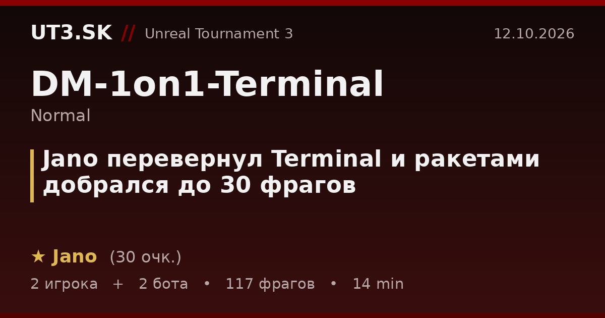 Jano перевернул Terminal и ракетами добрался до 30 фрагов