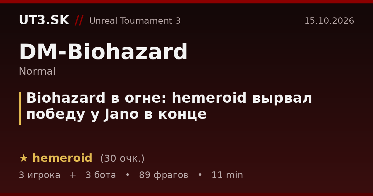 Biohazard в огне: hemeroid вырвал победу у Jano в конце