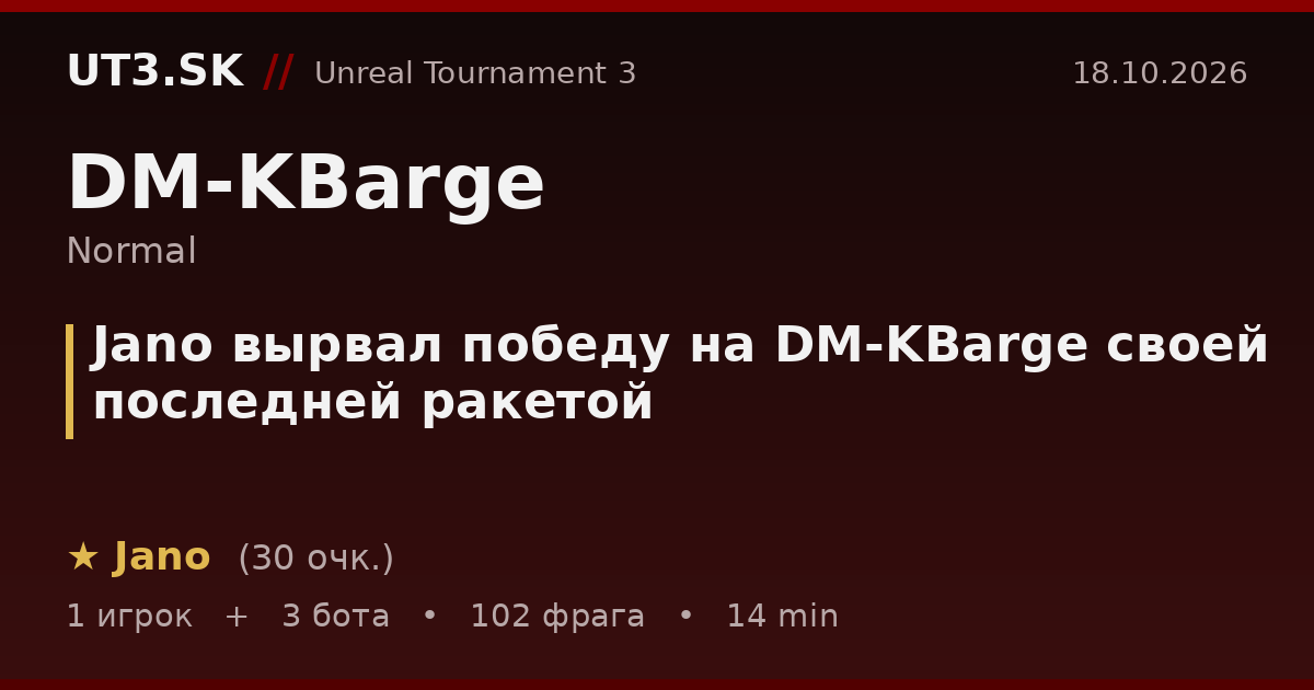 Jano вырвал победу на DM-KBarge своей последней ракетой