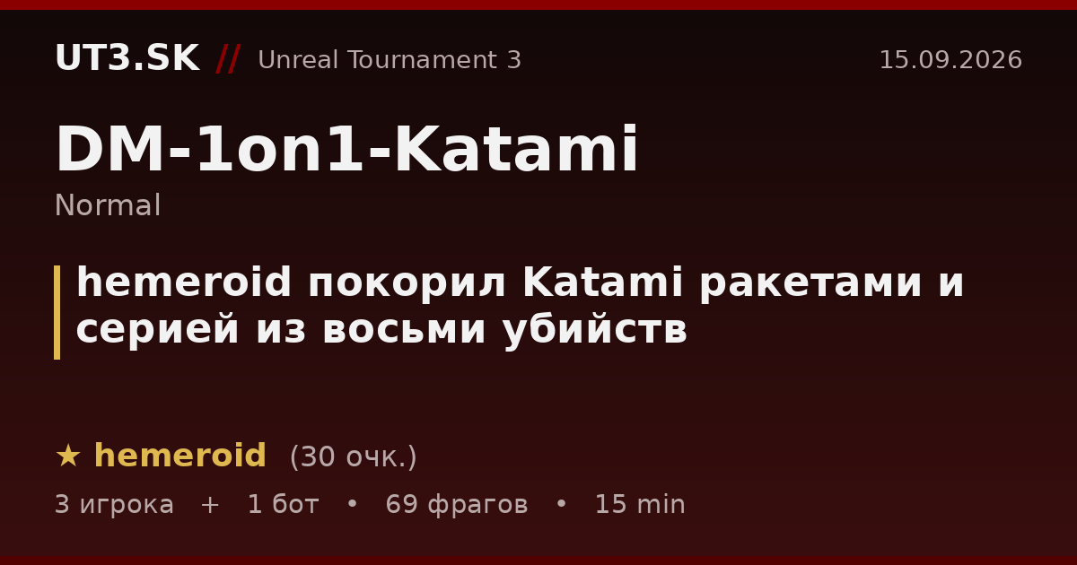 hemeroid покорил Katami ракетами и серией из восьми убийств